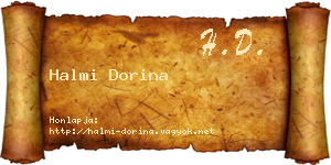 Halmi Dorina névjegykártya